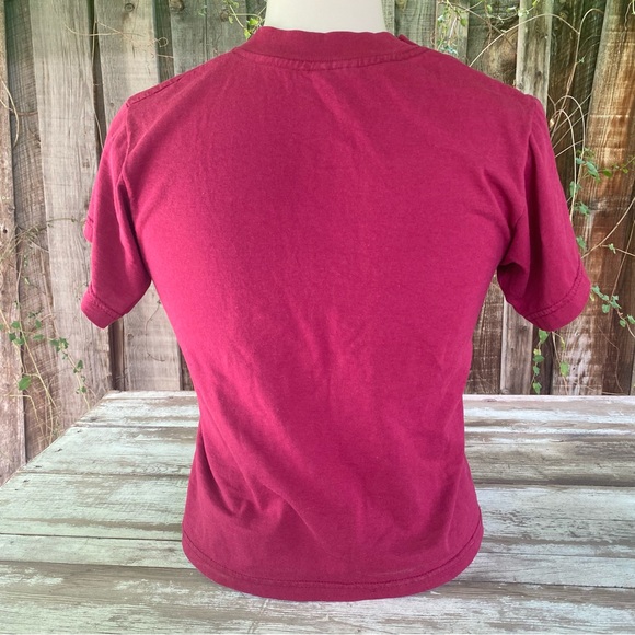 Vintage 90’s burgundy Lavaland volcano tee, size small, baby tee, crop tee - Picture 4 of 7